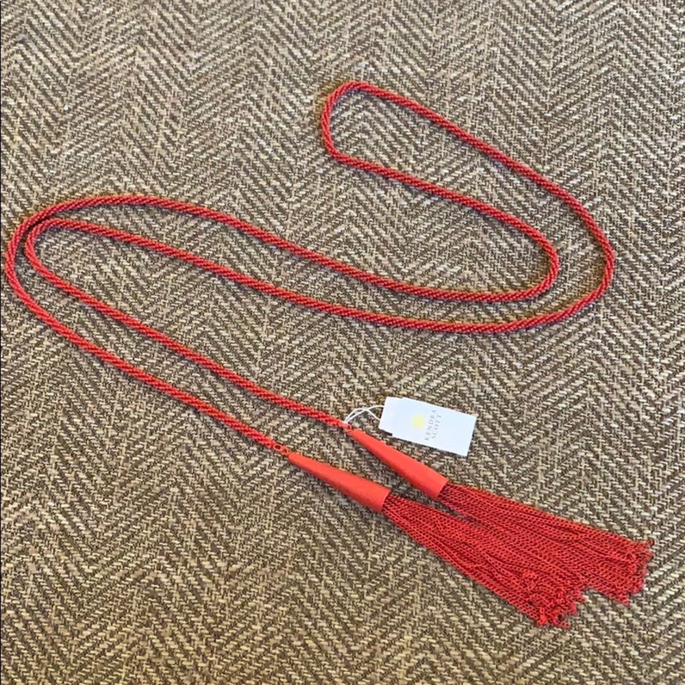 NWT Kendra Scott red tassel necklace